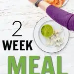 What can I make my family for dinner? Save some time and money by getting this two week dinner meal plan. It’s a life saver when you’re in a dinner rut!