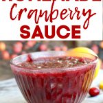 Clear bowl with cranberry sauce