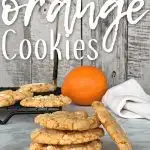 stack of orange cookies