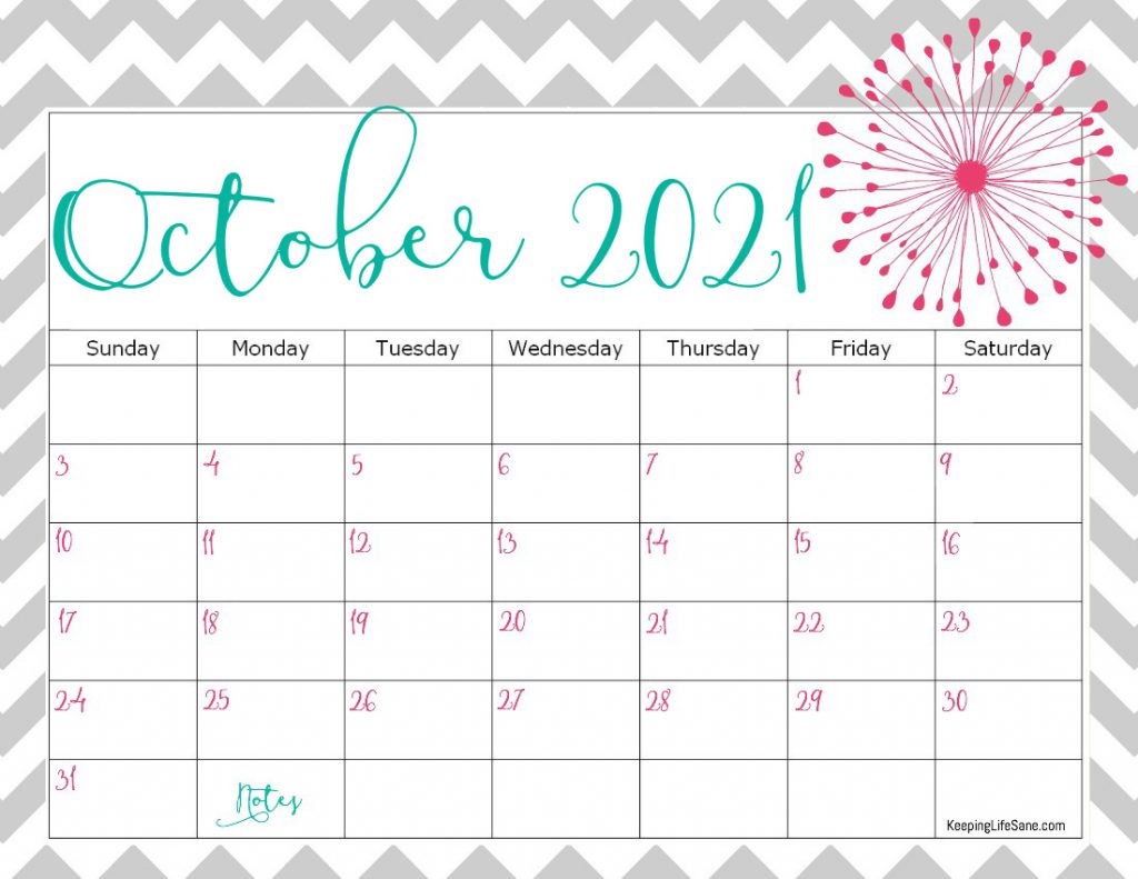 Cute 2021 Printable Blank Calendars / Free Printable 2021 ...