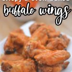 white plate with crispy baked buffalo wings