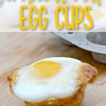 one crescent roll egg cup on cutting board