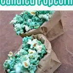 blue canided pocorn in small paper bags