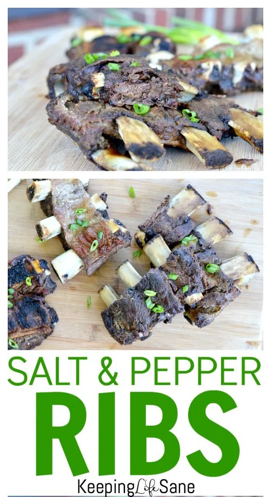 close up of salt and pepper beef ribs