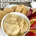 Gingersnap dip recipe for Christmas with apples and graham crackers
